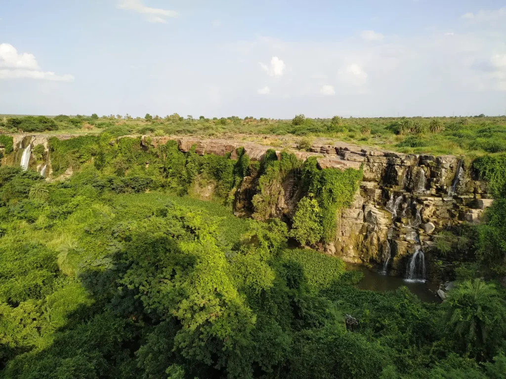 Etthipothala water falls near Nagarjuna Sagar