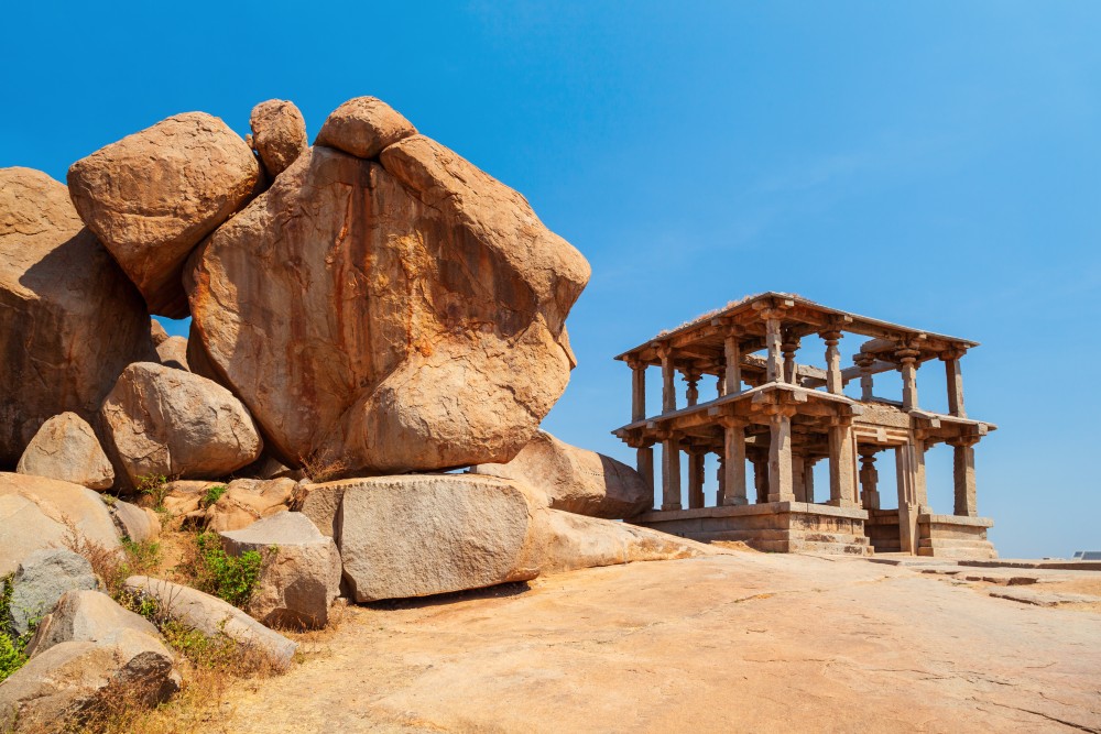 Ruins on Hemakuta Hill in Hampi