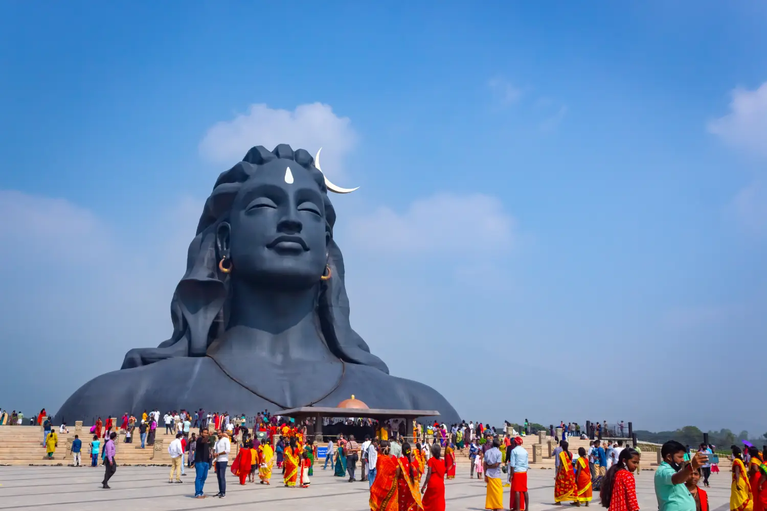 Praying Lord Shiva Statue in Isha Yoga